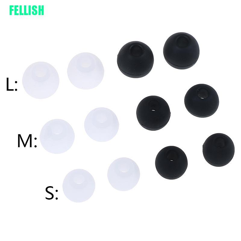 Set 6 Cặp Nút Bọc Tai Nghe Nhét Tai Chất Liệu Silicon Màu Trắng / Đen Size L / M / S Tiện Dụng