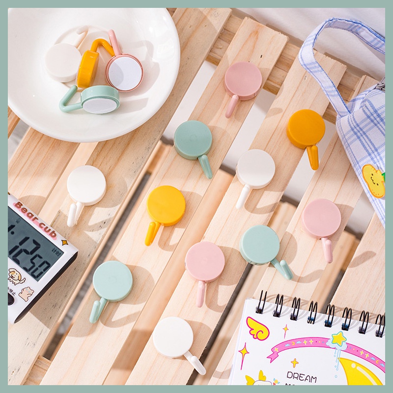 Móc Treo Đồ Dán Tường Không Cần Đóng Đinh Tiện Dụng Cho Nhà Bếp / Phòng Tắm