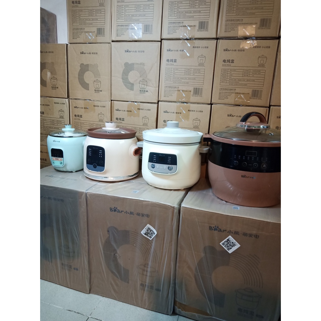 Nồi Chưng Yến, Hầm Cháo, Nấu Canh, Nấu Súp Tiềm Gà, Hầm Nhừ Đa Năng Bear - Dung Tích 1L, 2L, 3L, 4.5L Có HDSD Tiếng Việt