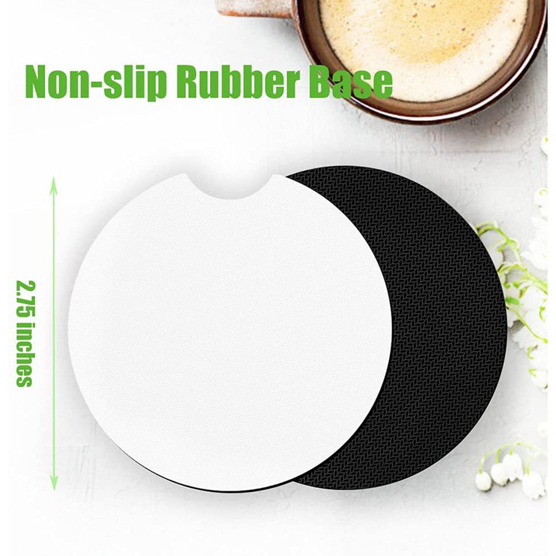 Bộ 50 Đế Lót Ly Xe Hơi Chưa Sơn Thủ Công DIY