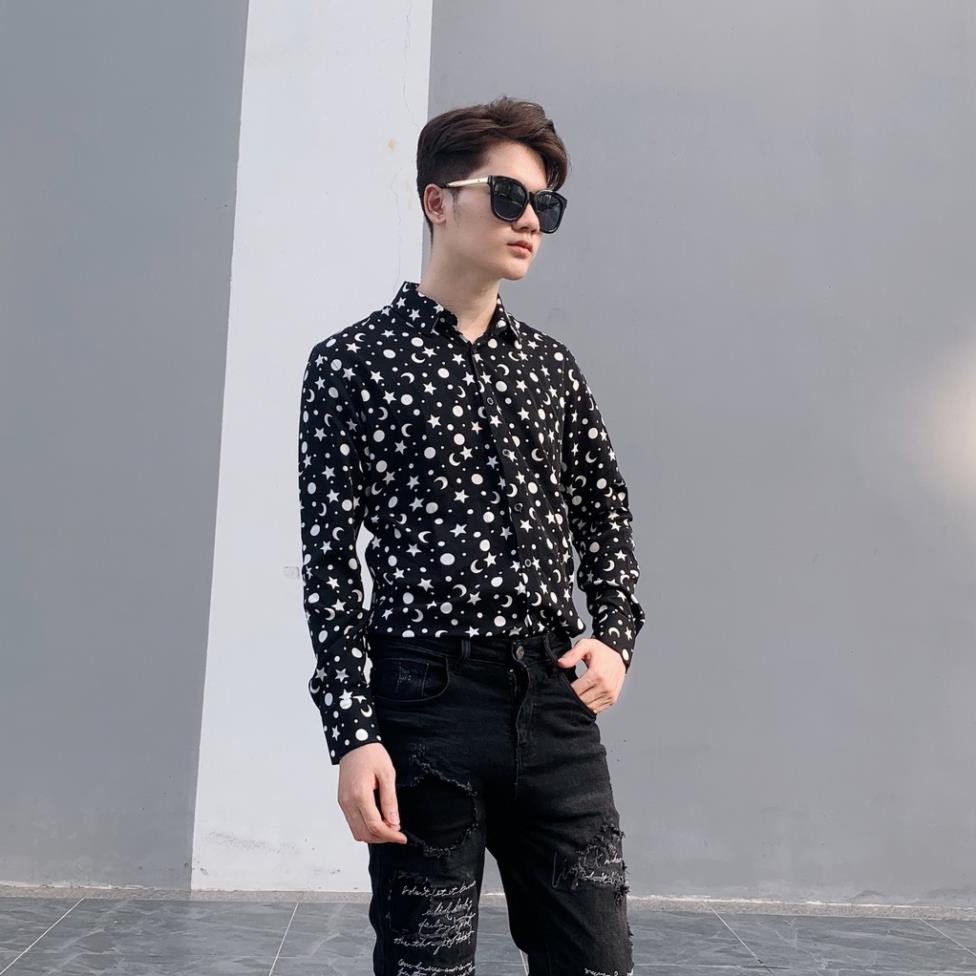 Áo sơ mi nam dài tay thời trang, sơ mi lụa đẹp công sở cao cấp họa tiết sang trọng SM768 shop44 | BigBuy360 - bigbuy360.vn