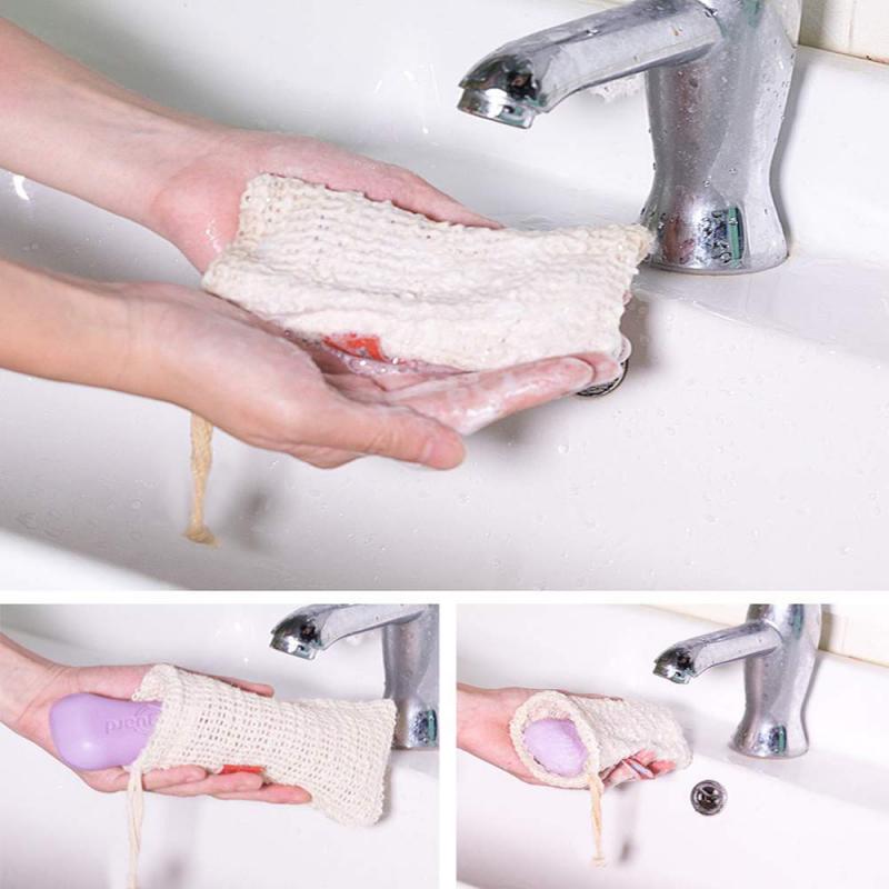 (Hàng Mới Về) 1 Túi Lưới Cotton Đựng Xà Phòng Mát Xa Tẩy Tế Bào Chết