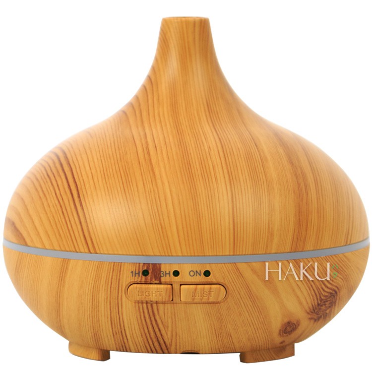 Máy xông tinh dầu giọt nước màu gỗ sáng HKTD-3615