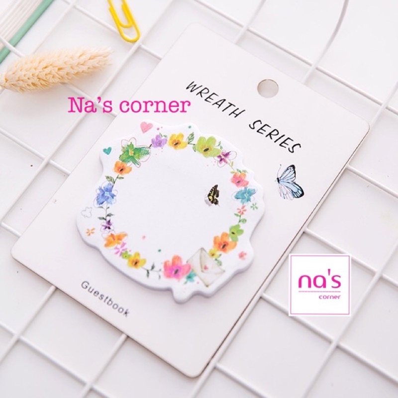 Giấy note ghi chú hình hoa hồng vintage memo sticky (2)