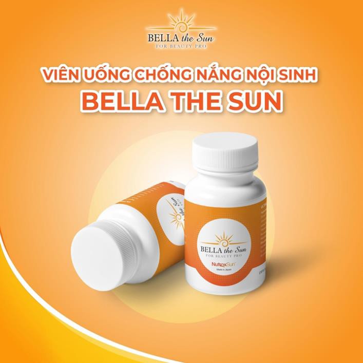 [Hàng chính hãng] Viên Uống Chống Nắng Nội Sinh Và Trắng Da Bella The Sun Nhật Bản Hộp 30 viên