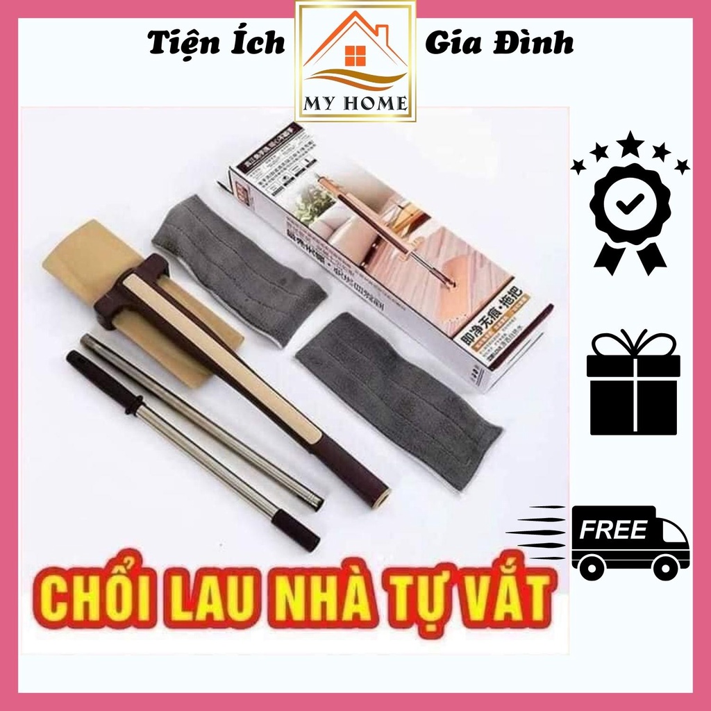 Cây lau nhà, chổi lau nhà tự vắt thông minh xoay 360 độ