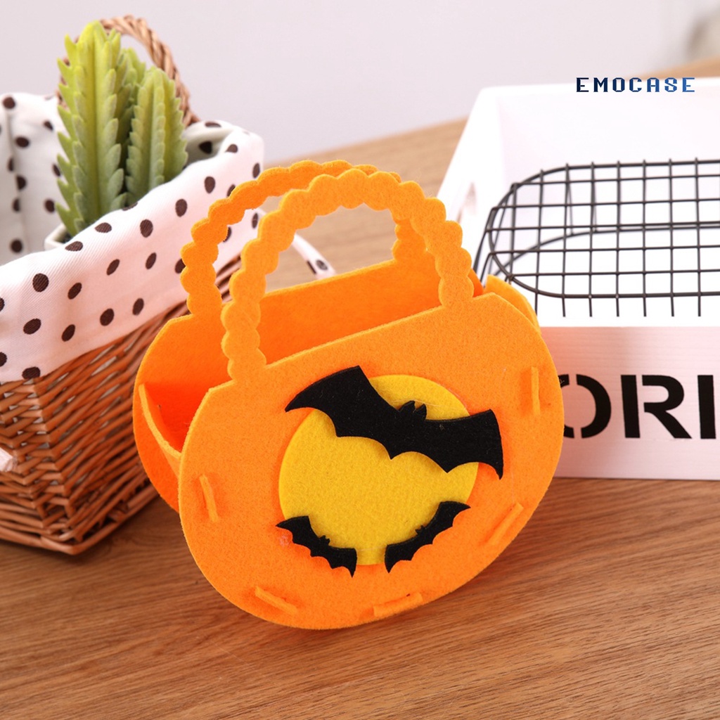 Túi Đựng Kẹo Bằng Vải Không Dệt Họa Tiết Bí Ngô Sáng Tạo