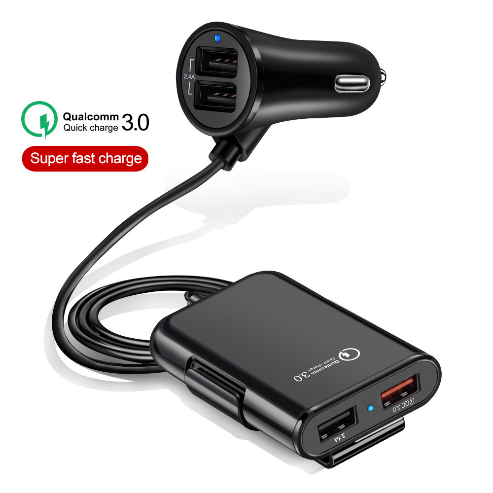 Cáp Sạc Nhanh Qc 3.0 4 Cổng Usb Cho Điện Thoại