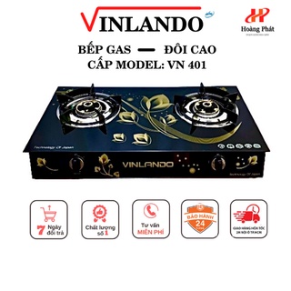 Bếp gas đôi dương kính cao cấp vinlando vn401 tiết kiệm gas