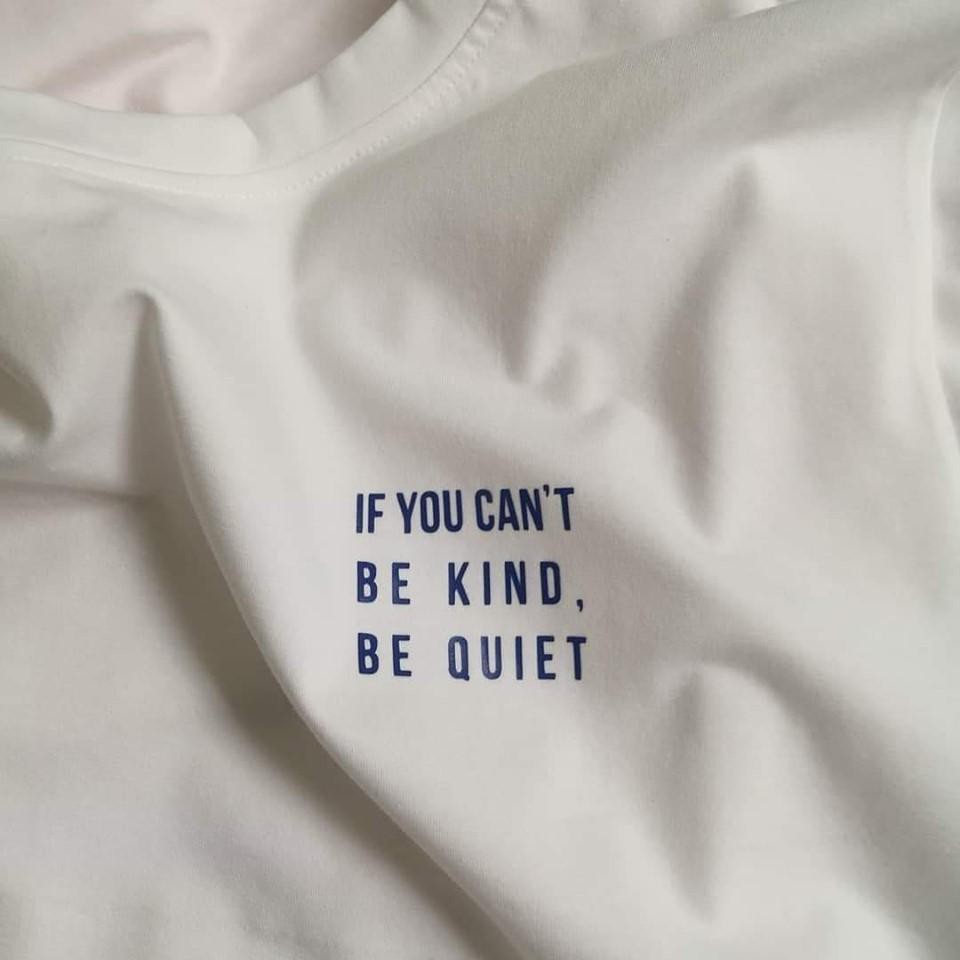 [Mã FATHANG5 giảm 10K đơn 50K] Áo thun cotton unisex áo nữ tay ngắn, áo nam in chữ If you can't be kind, be quiet