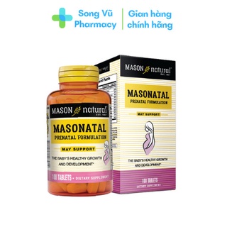 Masonatal Prenatal Formulation Mason - Viên bổ sung vitamin tổng hợp cho mẹ bầu và sau sinh (Hộp 100 viên)