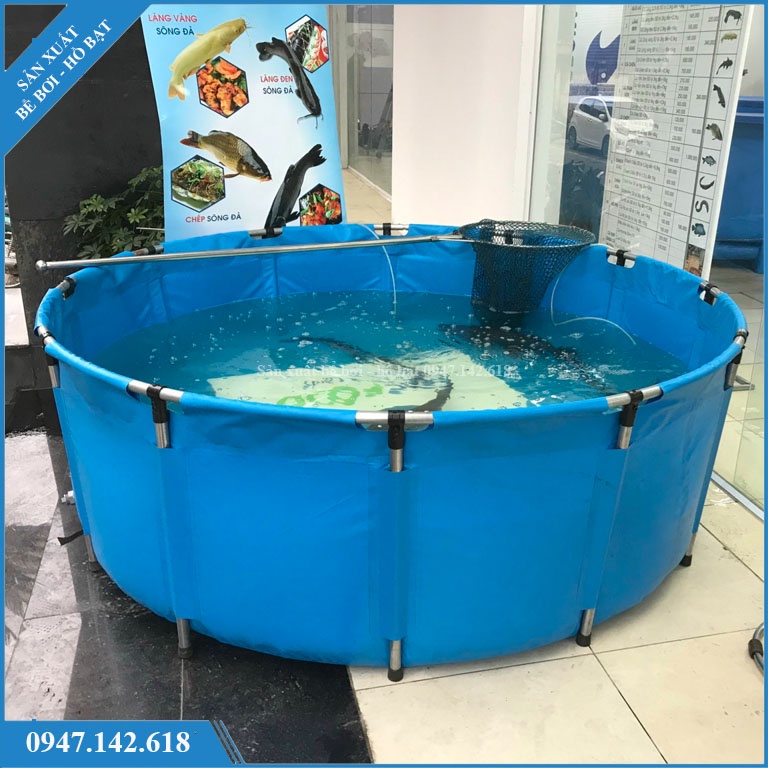 Bồn bạt nuôi cá, tank dưỡng cá đường kính 2m, cao 0.8m