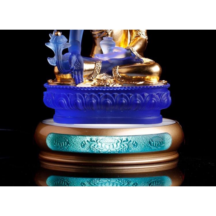 [PBMC] Đế tròn tám cát tường lưu ly (cắm đèn led) bày tượng