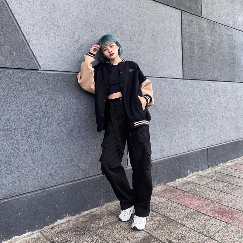 Áo Khoác Bomber Unisex Nỉ Dạ DJAY màu ĐEN/NÂU/XÁM 🏁 Nam nữ unisex/Áo hoodie nút bấm form rộng Jaystoree 🖤