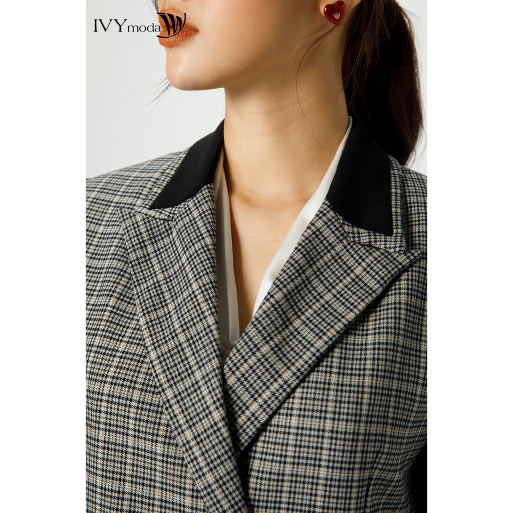 Áo khoác blazer nữ kẻ ngang hông IVY moda MS 67B9144 | BigBuy360 - bigbuy360.vn