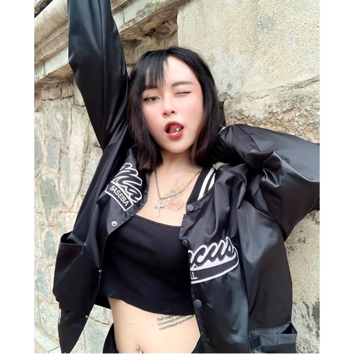 Áo khoác đen signature bomber thương hiệu MAICUS
