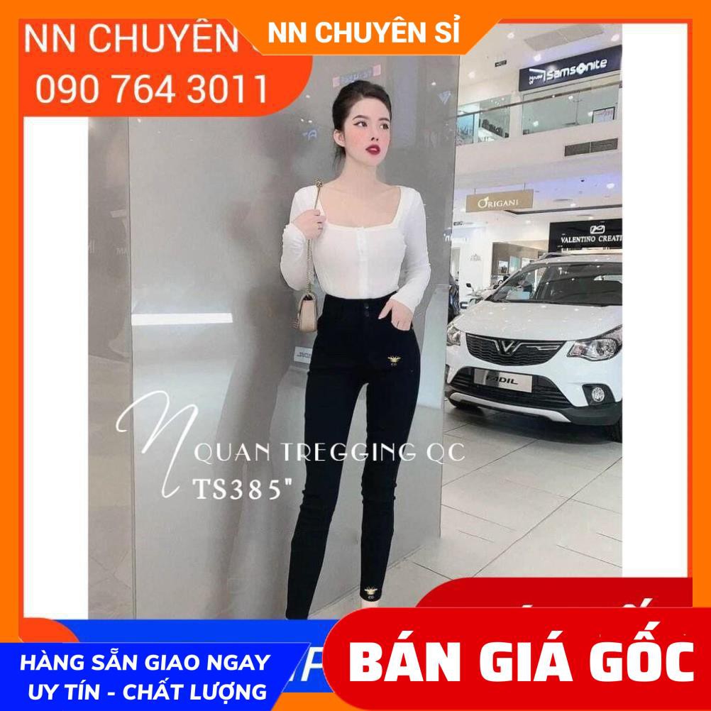 QUẦN TREGGING THÊU 2 ONG CD CAO CẤP TS385 ⚡ HÀNG ĐẸP ⚡
