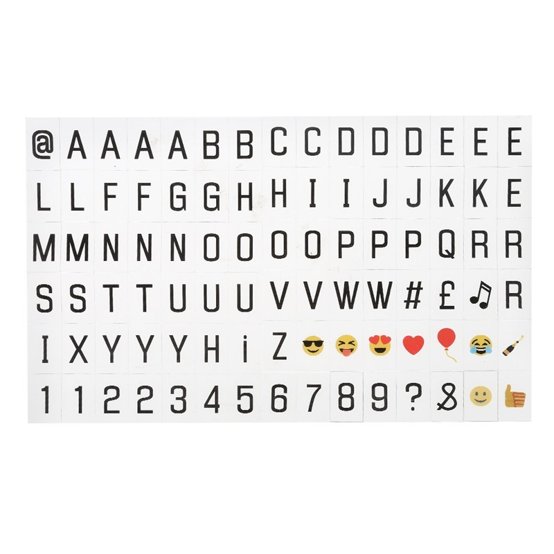 Hộp đèn led trang trí nội thất và 85 thẻ hình chữ cái & chữ số lắp ráp sáng tạo | BigBuy360 - bigbuy360.vn