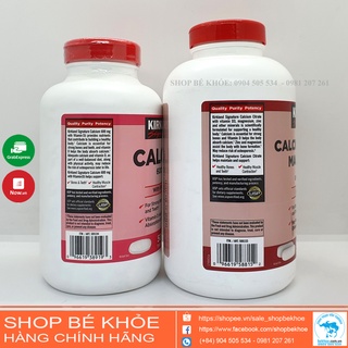 Viên uống canxi kirkland- calcium + d3 kirkland 500 viên - ảnh sản phẩm 2