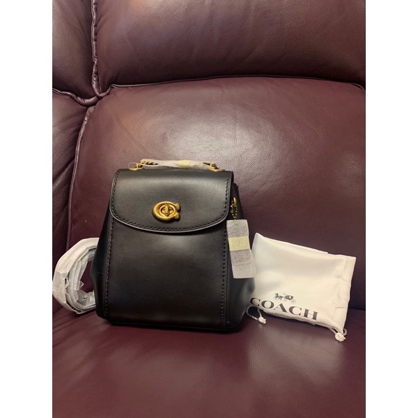 TNS - Balo mini 2 kiểu siêu trendy Parker convertible backpack-chất da cao cấp-tone màu đen classic da trơn