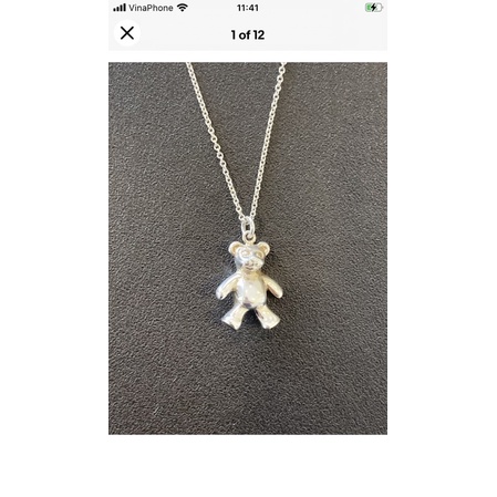 Dây chuyền bạc gấu teddy Tiffany