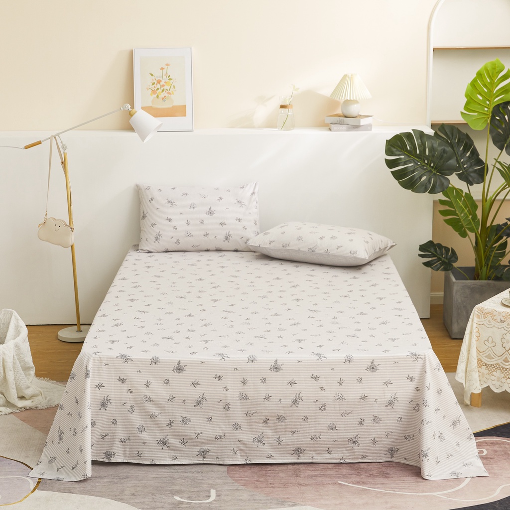 Bộ Ga Gối Cotton-Ga Gối Chất Liệu Cotton 100% Thoáng mát Không Xổ Lông, Phai Mầu Đủ Kích Thước