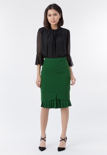 Chân váy bút chì đuôi xếp ly - V04416090