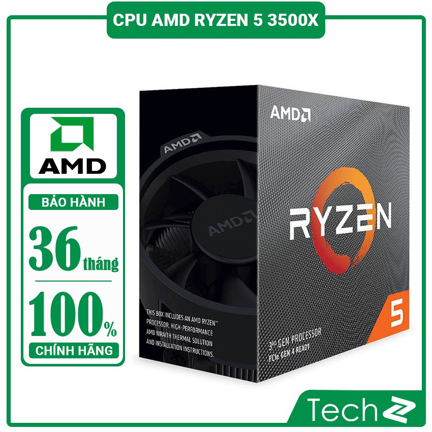 [CHÍNH HÃNH] CPU AMD Ryzen 5 3500X (3.6GHz turbo up to 4.1GHz, 6 nhân 6 luồng, 32MB Cache, 65W) - Socket AMD AM4 | BigBuy360 - bigbuy360.vn