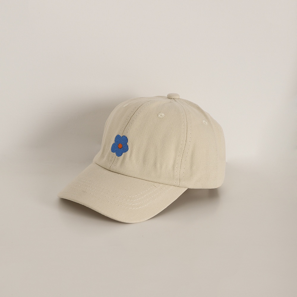 Mũ Lưỡi Trai Chống Nắng Thêu Hoa Màu Sắc Kẹo Ngọt Đơn Giản Phong Cách Hàn Quốc Cho Bé