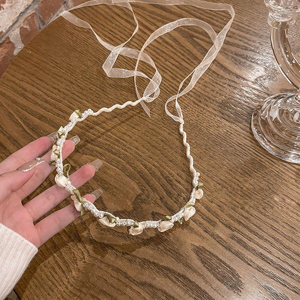 1 Băng Đô Hoa Sang Trọng Phong Cách Hàn Quốc