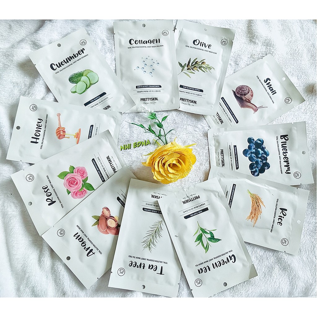 Mặt nạ dưỡng da toàn diện PRETTYSKIN. Total Solution Essential Sheet Mask 23ml