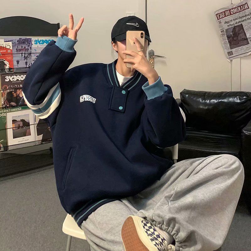 Áo hoodie form rộng phong cách Hàn quốc cho nam
