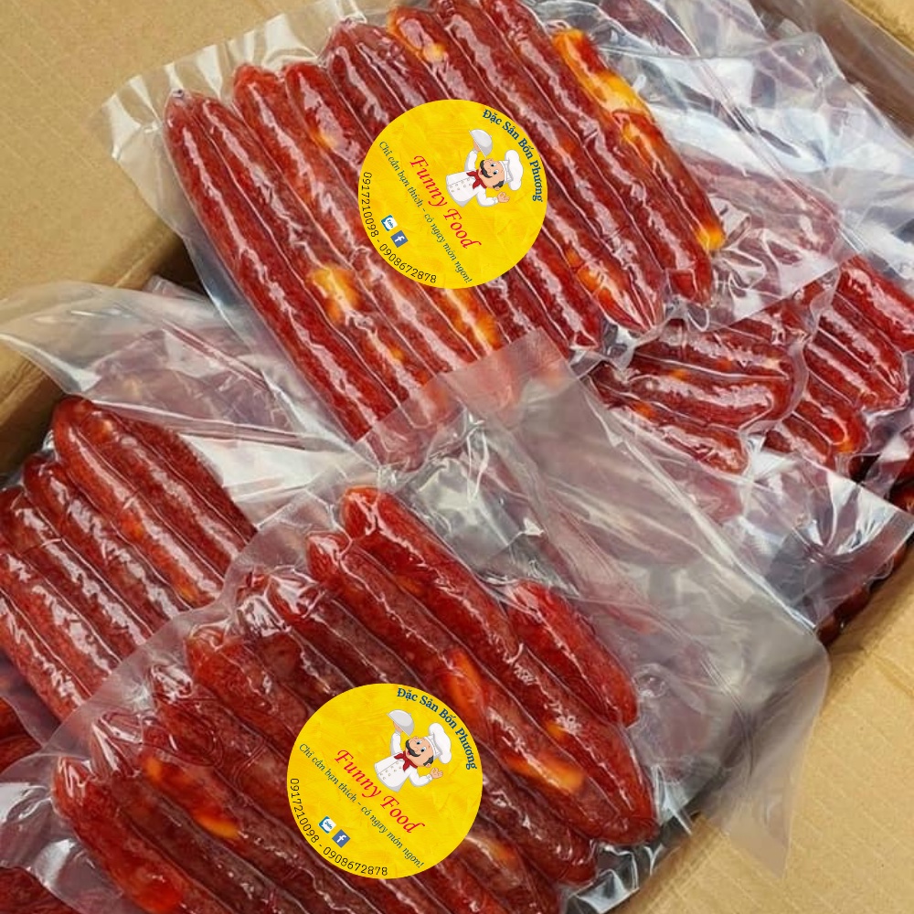 Lạp Xưởng Tôm Trứng Muối Đặc Sản Sóc Trăng 500g FunnyFood