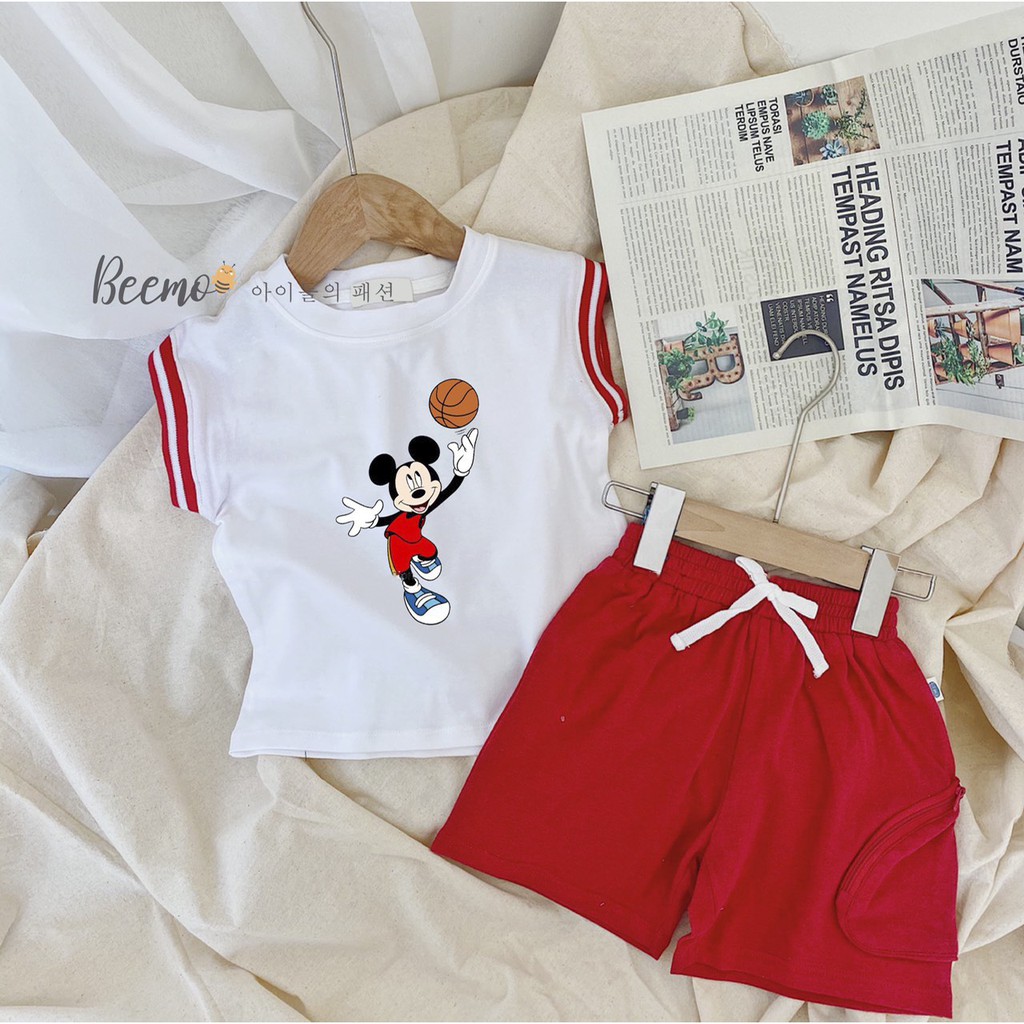 Set bộ Mickey cho bé trai Beemo - Chất liệu cotton mềm mại, kiểu dáng thể thao khỏe khoắn, theo bé vận động cả ngày B055