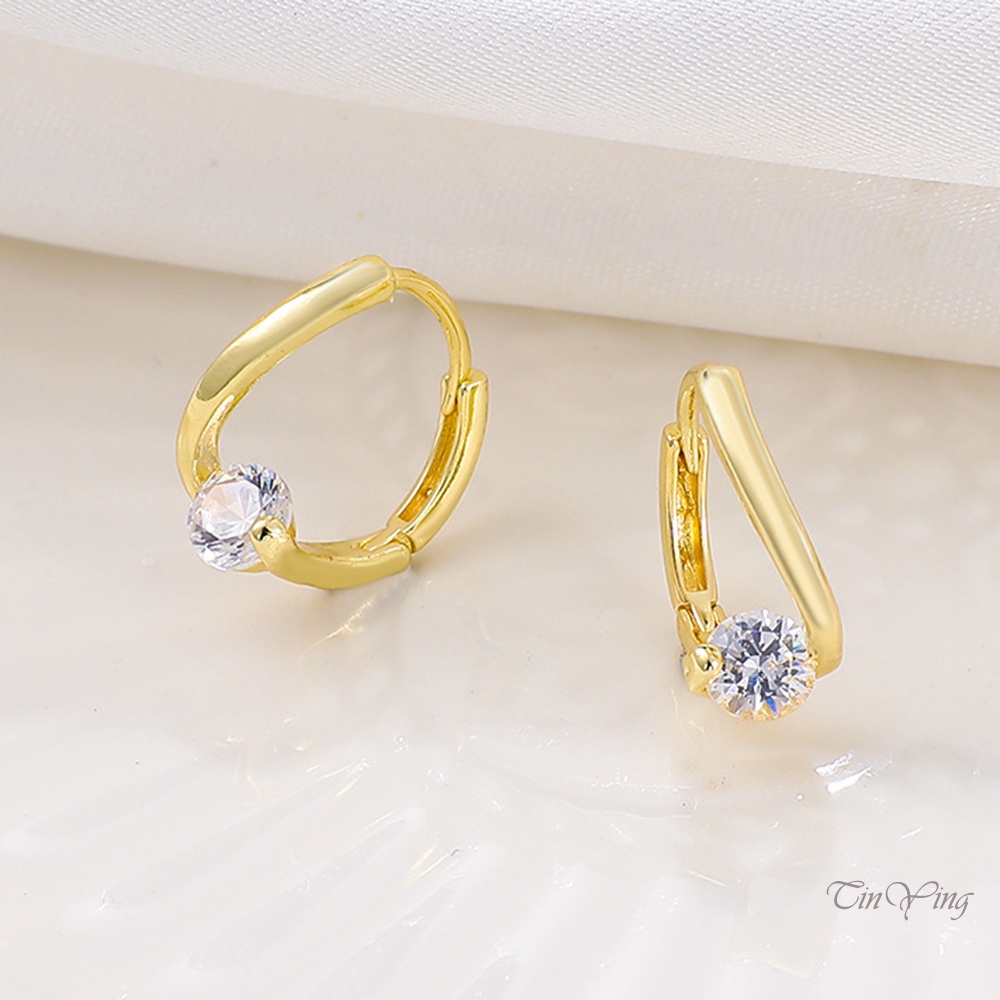 GETNOIVAS Đôi Khuyên Tai Đính Đá Zircon Sang Trọng Thời Trang Cho Nữ