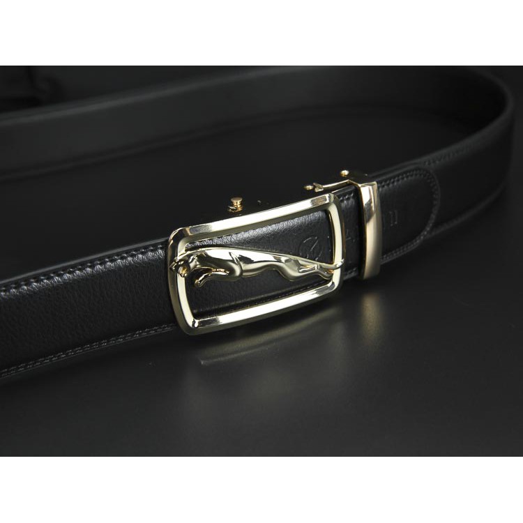 Thắt Lưng Dây Nịt Nam Da Bò 2 Lớp Khóa Tự Động Cao Cấp - Khóa Đồng Hình Báo vồ trạm 3D