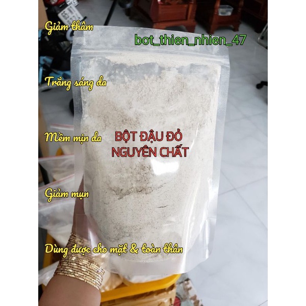 Bột đậu đỏ đắp mặt, tắm túi 500g