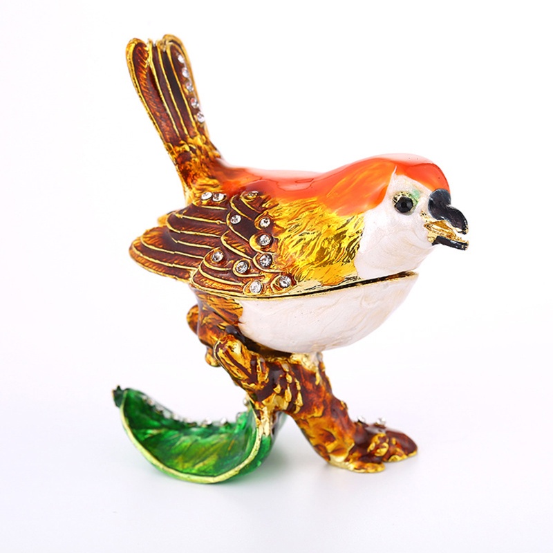 Hộp Đựng Trang Sức Bằng Kim Loại Tráng Men Thủ Công Thời Trang