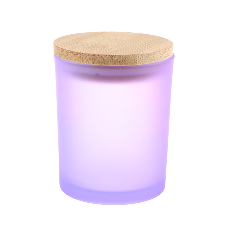 Cốc Thủy Tinh Đựng Nến Có Nắp Gỗ Tre Dung Tích 200ml