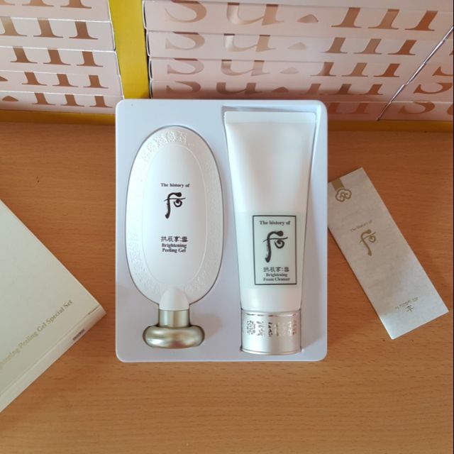 Set tẩy da chết+ sữa rửa mặt Whoo