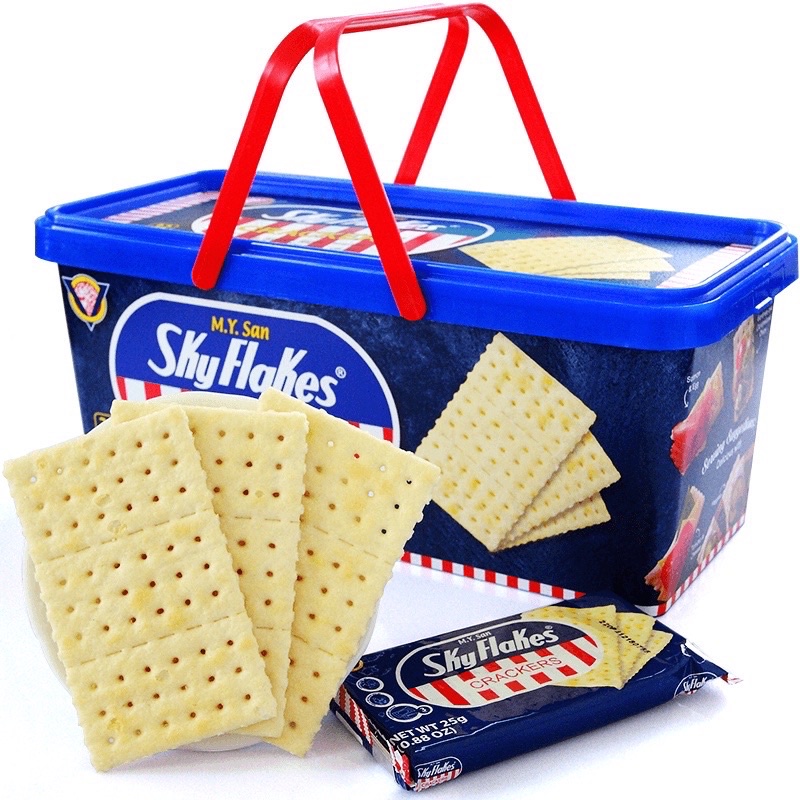 Bánh quy soda giòn ăn kiêng Sky Flakes Cracker 800g - Philippines không đường