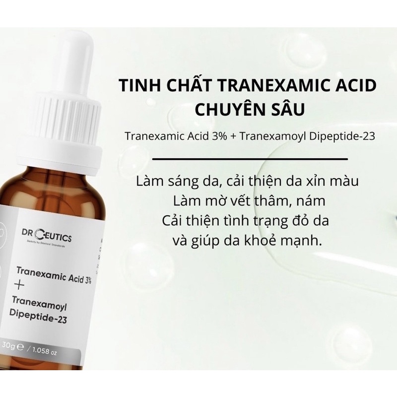 Tinh Chất Làm Mờ Nám Sáng Da Giảm Đỏ DrCeutics Tranexamic 3%