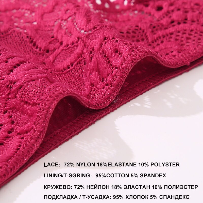 Set 3 Quần Lót FINETOO N312 Hình Chữ T Phối Ren Quyến Rũ Cho Nữ Size M-XL