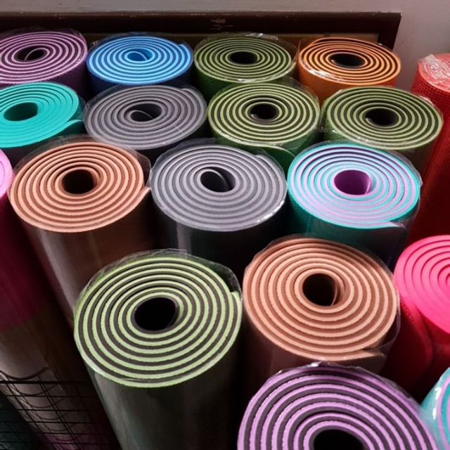 Thảm tập yoga, gym ZERA - 8mm 2 lớp + TẶNG: Túi đựng & Dây cột thảm