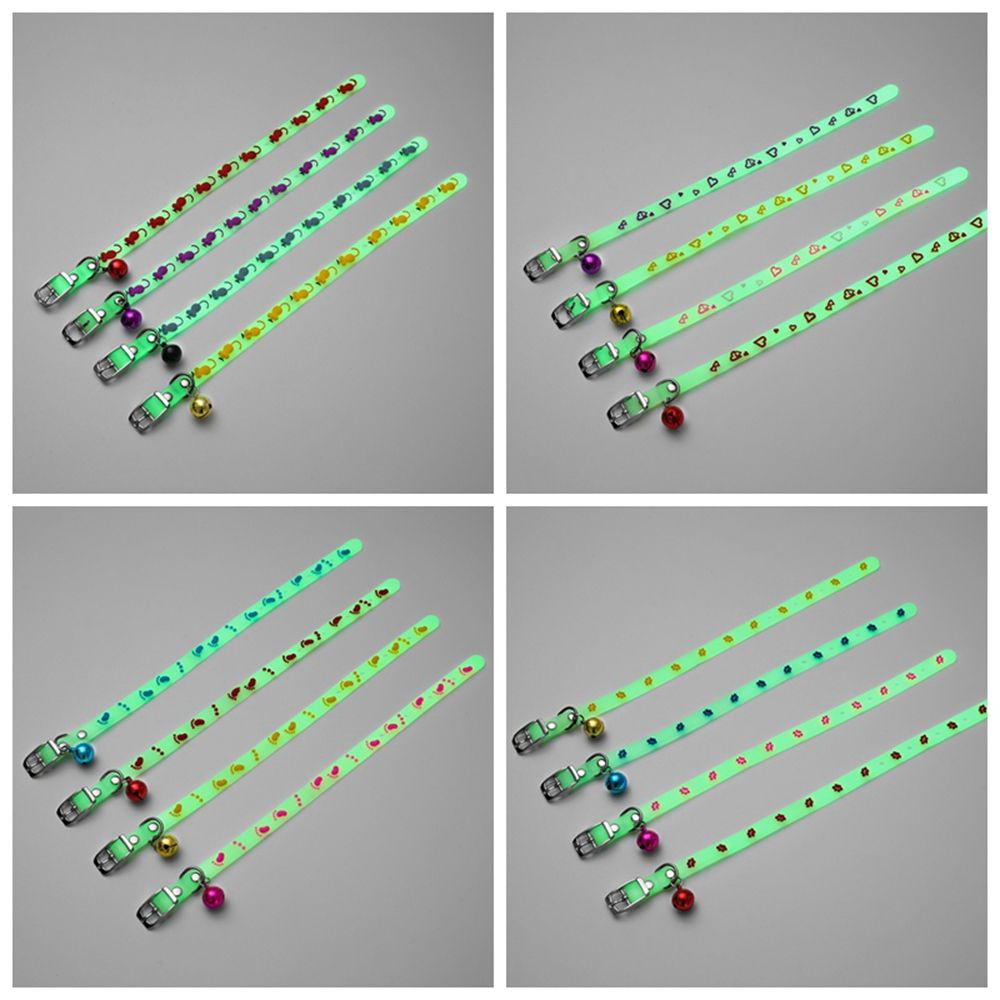 YIYU Vòng đeo cổ có chuông phát sáng hình hoạt hình cho thú cưng TYLER1