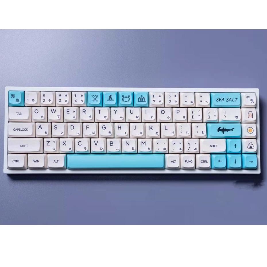 Set 17 Nút Bàn Phím Cơ XDA PBT Hình Quả Bơ / Sữa Mật Ong / Biển Dễ Thương