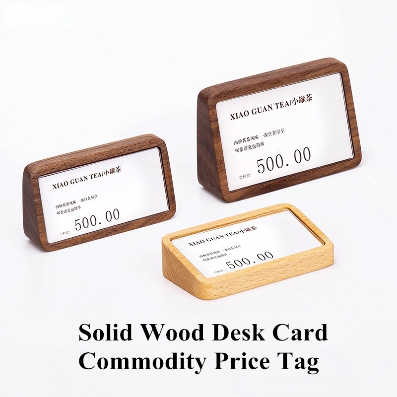 Mini Counter Top Acrylic Sign Holder Display Stand Price Card Tag Case Hàng hóa Nhãn nhựa Tag Holder