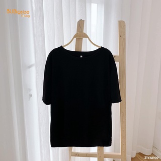Áo phông trơn cổ tròn big size 55kg đến 95kg - 21yap07 - bu bigsize young