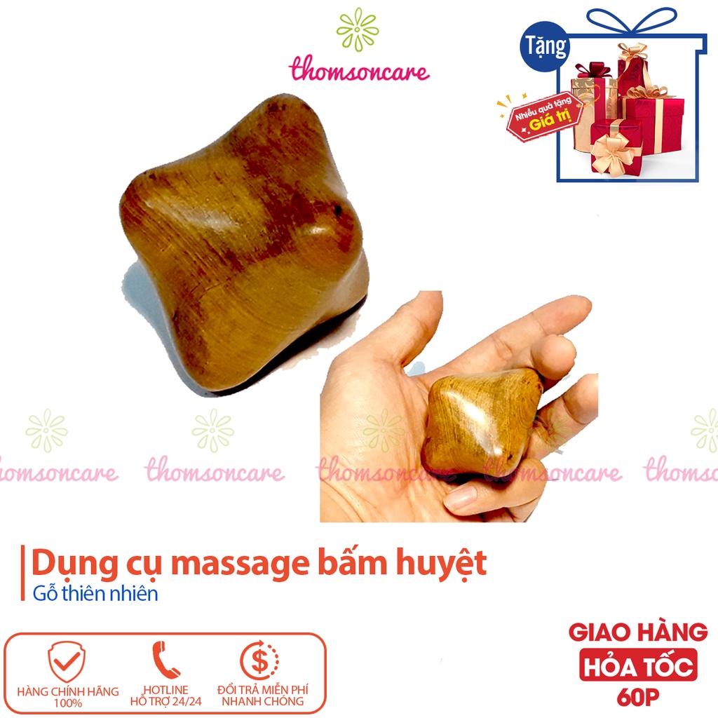 Bộ Dụng cụ Massage bằng gỗ - massage tay, lưng, mặt