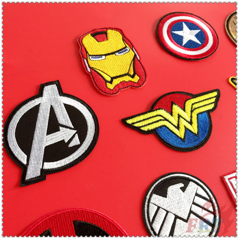 Miếng dán ủi quần áo hình biểu tượng siêu anh hùng marvel